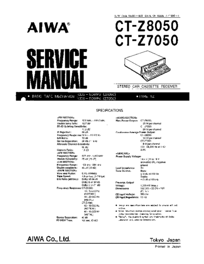 AIWA ct-z7050 z8050  AIWA Car Audio CT-Z7050-8050 ct-z7050_z8050.pdf