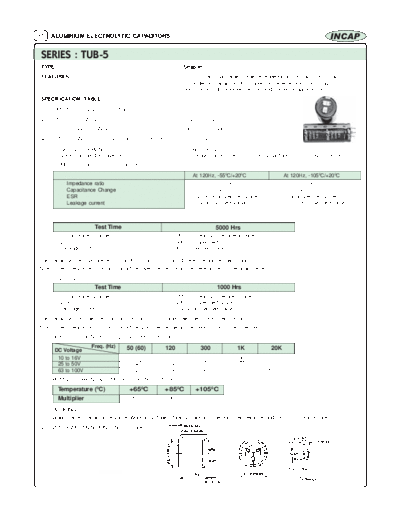 Incap [snap-in] TUB-5 Series  . Electronic Components Datasheets Passive components capacitors Incap Incap [snap-in] TUB-5 Series.pdf