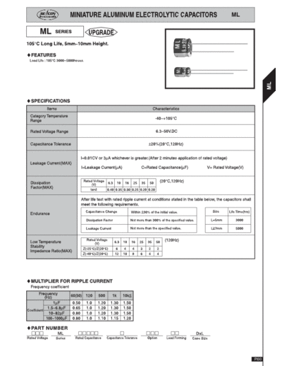 Seacon [radial thru-hole] ML Series  . Electronic Components Datasheets Passive components capacitors Seacon Seacon [radial thru-hole] ML Series.pdf