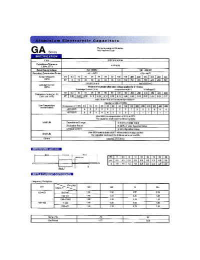 Chang-Chang [Axial] GA Series  . Electronic Components Datasheets Passive components capacitors Chang-Chang chang-chang [Axial] GA Series.pdf