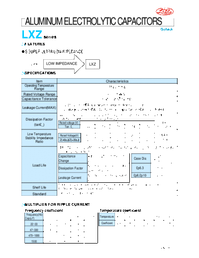 Ltec Ltec [radial] LXZ series  . Electronic Components Datasheets Passive components capacitors Ltec Ltec [radial] LXZ series.pdf