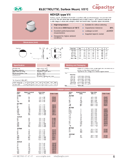 Nover Nover [smd] VH Series  . Electronic Components Datasheets Passive components capacitors Nover Nover [smd] VH Series.pdf
