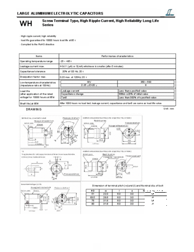 . Electronic Components Datasheets Decon [screw] WH Series  . Electronic Components Datasheets Passive components capacitors Decon Decon [screw] WH Series.pdf