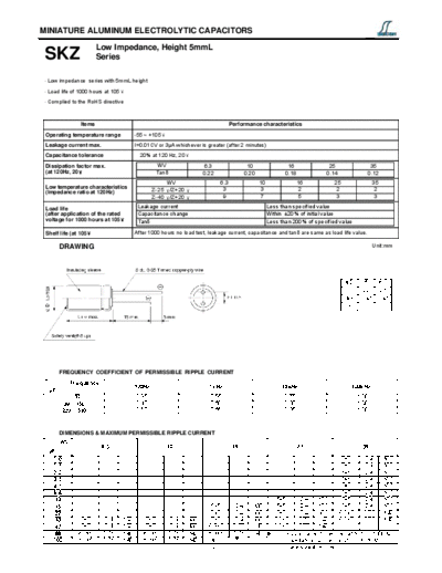 Decon [radial thru-hole] SKZ Series  . Electronic Components Datasheets Passive components capacitors Decon Decon [radial thru-hole] SKZ Series.pdf