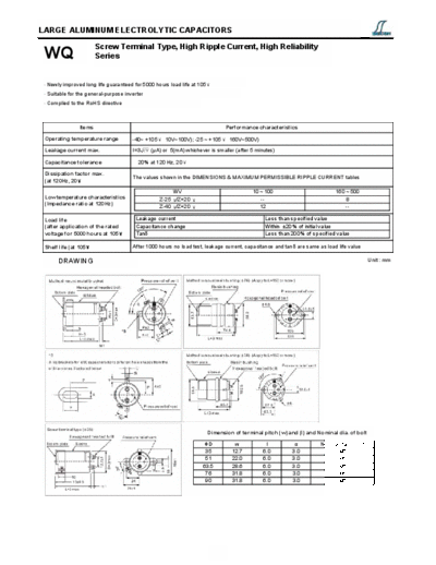 Decon Decon [screw] WQ Series  . Electronic Components Datasheets Passive components capacitors Decon Decon [screw] WQ Series.pdf