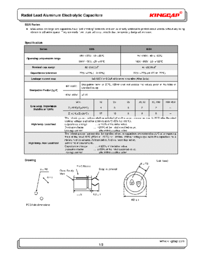 Kingcap [snap-in] EGS Series  . Electronic Components Datasheets Passive components capacitors Kingcap Kingcap [snap-in] EGS Series.pdf