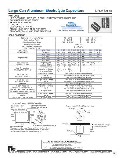 NIC NIC [snap-in] NRLM Series  . Electronic Components Datasheets Passive components capacitors NIC NIC [snap-in] NRLM Series.pdf
