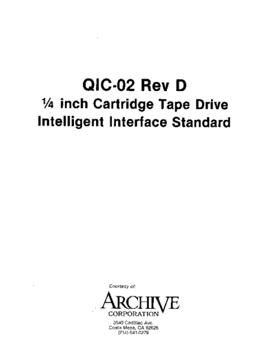 archive QIC-02 Rev D Specification Sep82  . Rare and Ancient Equipment archive QIC-02_Rev_D_Specification_Sep82.pdf