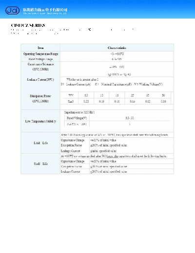 J.d [Gree] J.d [radial thru-hole] CD11CZ Series  . Electronic Components Datasheets Passive components capacitors J.d [Gree] J.d [radial thru-hole] CD11CZ Series.pdf