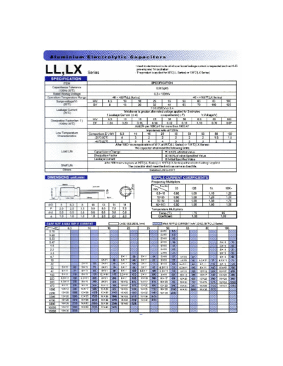 Chang-Chang [radial thru-hole] LL-LX Series  . Electronic Components Datasheets Passive components capacitors Chang-Chang chang-chang [radial thru-hole] LL-LX Series.pdf
