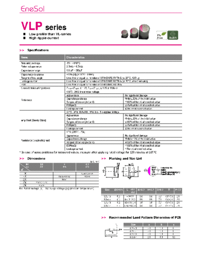 Enesol-Matsuki Matsuki-Enesol (MPCAP-EneCAP) [SMD polymer] VLP Series  . Electronic Components Datasheets Passive components capacitors Enesol-Matsuki Matsuki-Enesol (MPCAP-EneCAP) [SMD polymer] VLP Series.pdf