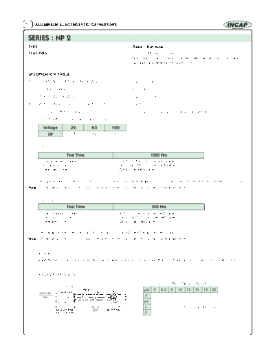 Incap [non-polar radial] NP2 Series  . Electronic Components Datasheets Passive components capacitors Incap Incap [non-polar radial] NP2 Series.pdf