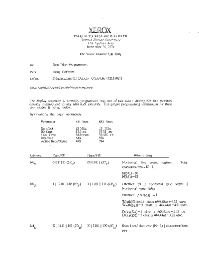 xerox 19791126 Programming the Display Controller CRT5027  xerox notetaker memos 19791126_Programming_the_Display_Controller_CRT5027.pdf