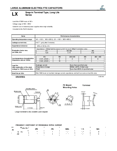 Decon [snap-in] LX Series  . Electronic Components Datasheets Passive components capacitors Decon Decon [snap-in] LX Series.pdf