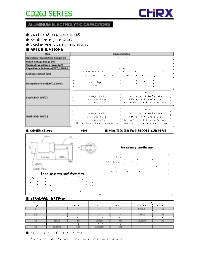 Chirx [radial thru-hole] CD26J Series  . Electronic Components Datasheets Passive components capacitors Chirx Chirx [radial thru-hole] CD26J Series.pdf