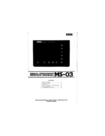 Korg MS-03 Service Manual  Korg Korg MS-03 Service Manual.pdf