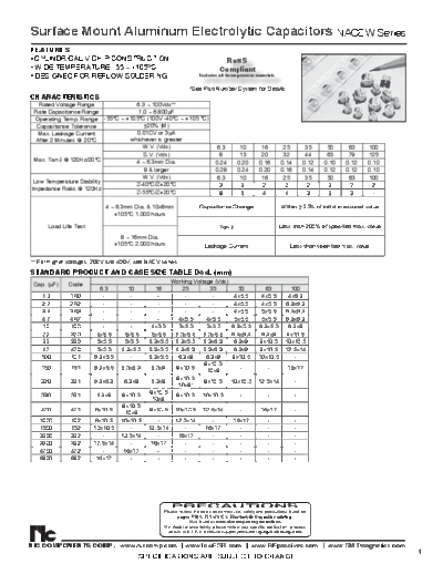 NIC NIC [smd] NACEW Series  . Electronic Components Datasheets Passive components capacitors NIC NIC [smd] NACEW Series.pdf