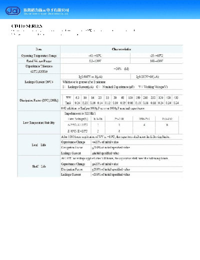 J.d [Gree] J.d [radial thru-hole] CD110 Series  . Electronic Components Datasheets Passive components capacitors J.d [Gree] J.d [radial thru-hole] CD110 Series.pdf