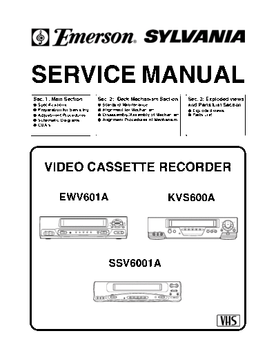 EMERSON EMERSON+EWV601B  EMERSON Video KVS600A EMERSON+EWV601B.pdf