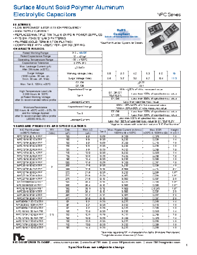 NIC [polymer smd] NPC Series  . Electronic Components Datasheets Passive components capacitors NIC NIC [polymer smd] NPC Series.pdf