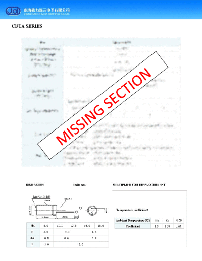 J.d [Gree] J.d [radial thru-hole] CDTA Series  . Electronic Components Datasheets Passive components capacitors J.d [Gree] J.d [radial thru-hole] CDTA Series.pdf