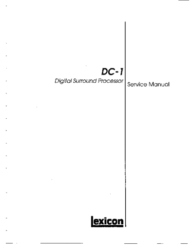 LEXICON hfe   dc-1 service  LEXICON Audio DC-1 hfe_lexicon_dc-1_service.pdf
