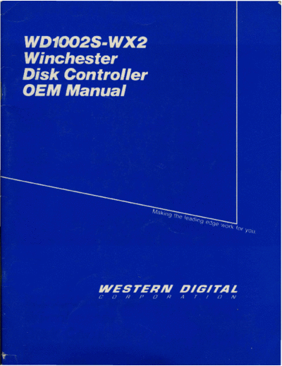 Western Digital 79-000029 WD1002S-WX2 XT MFM OEM Manual Jul85  Western Digital WD100x 79-000029_WD1002S-WX2_XT_MFM_OEM_Manual_Jul85.pdf
