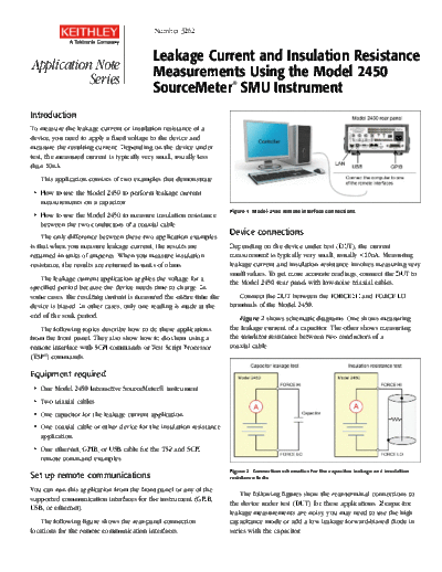 Keithley 2450 Leakage Current AppNote  Keithley 2450 2450 Leakage Current_AppNote.pdf