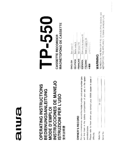 AIWA hfe aiwa tp-550 en de fr es it  AIWA Audio TP-550 hfe_aiwa_tp-550_en_de_fr_es_it.pdf