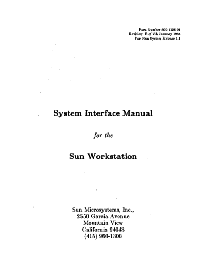 sun 800-1108-01E System Interface Manual for the Sun Workstation Jan84  sun sunos 1.1 800-1108-01E_System_Interface_Manual_for_the_Sun_Workstation_Jan84.pdf