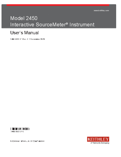 Keithley 2450-900-01 C Dec 2013 Users  Keithley 2450 2450-900-01_C_Dec_2013_Users.pdf