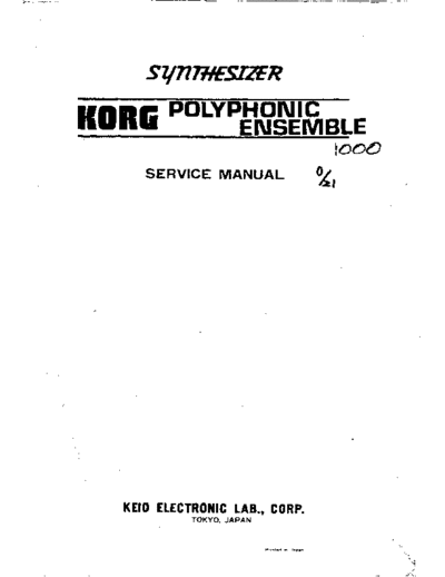Korg PE-1000 Service Manual  Korg Korg PE-1000 Service Manual.pdf