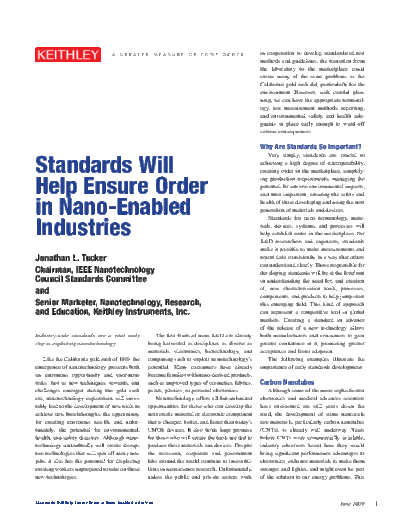 Keithley 3051 NanotechnologyStandards Article  Keithley Appnotes 3051_NanotechnologyStandards_Article.pdf