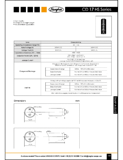 Jianghai [snap-in] S Series  . Electronic Components Datasheets Passive components capacitors Jianghai Jianghai [snap-in] S Series.pdf