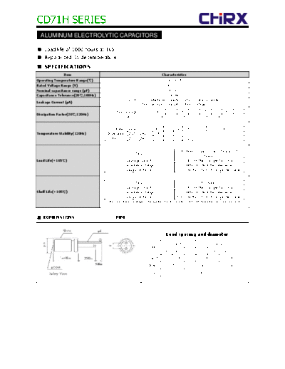 Chirx [bi-polar radial] CD71H Series  . Electronic Components Datasheets Passive components capacitors Chirx Chirx [bi-polar radial] CD71H Series.pdf