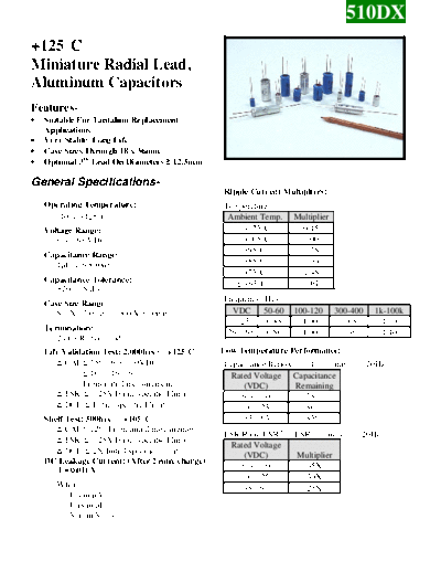 Barker Microfarads [BMI] Barker Microfarads [radial thru-hole] 510DX Series  . Electronic Components Datasheets Passive components capacitors Barker Microfarads [BMI] Barker Microfarads [radial thru-hole] 510DX Series.pdf