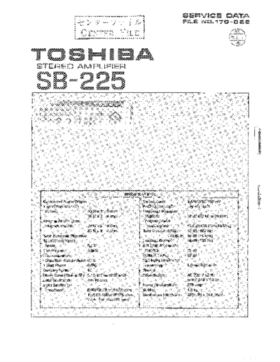 TOSHIBA hfe toshiba sb-225 service en  TOSHIBA Audio SB-225 hfe_toshiba_sb-225_service_en.pdf