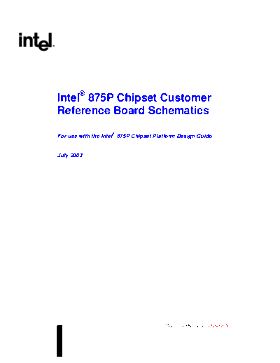 Intel Intel 875P Motherboard Schematics  Intel Intel 875P Motherboard Schematics.pdf