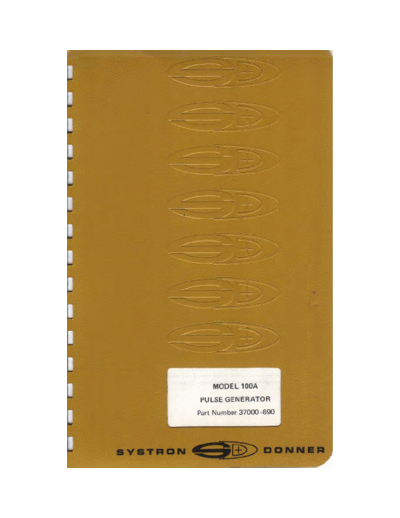 Systron Donner Systron-Donner 100A Pulse Generator Service Manual  Systron Donner Systron-Donner_100A_Pulse_Generator_Service_Manual.pdf