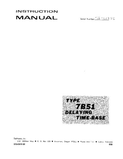 Tektronix 7B51 In  Tektronix 7B51_In.pdf