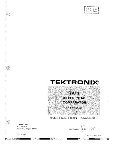 Tektronix 7A13 In  Tektronix 7A13_In.pdf