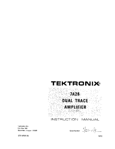 Tektronix 7A26 In  Tektronix 7A26_In.pdf