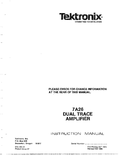 Tektronix 7a26 sm  Tektronix 7a26_sm.pdf