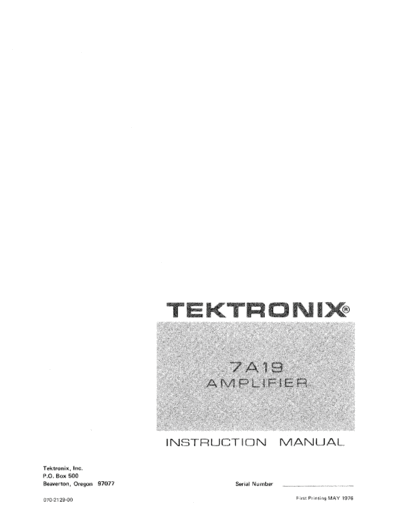 Tektronix 7a19   Tektronix 7a19 .pdf