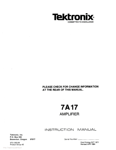 Tektronix 7a17  Tektronix 7a17.pdf