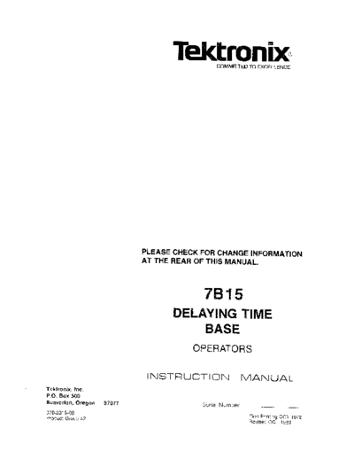 Tektronix 7B15 Op  Tektronix 7B15_Op.pdf