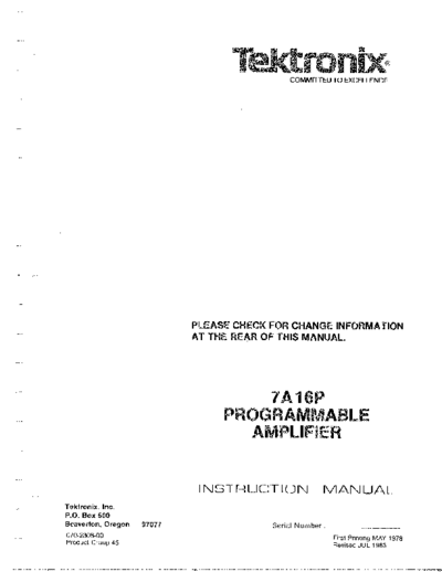 Tektronix 7a16p sm  Tektronix 7a16p_sm.pdf