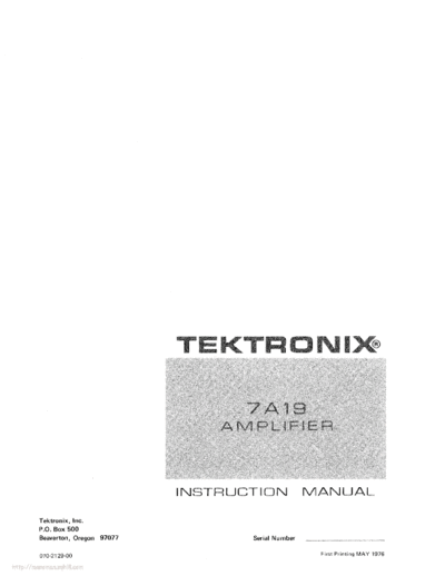 Tektronix 7a19  Tektronix 7a19.pdf