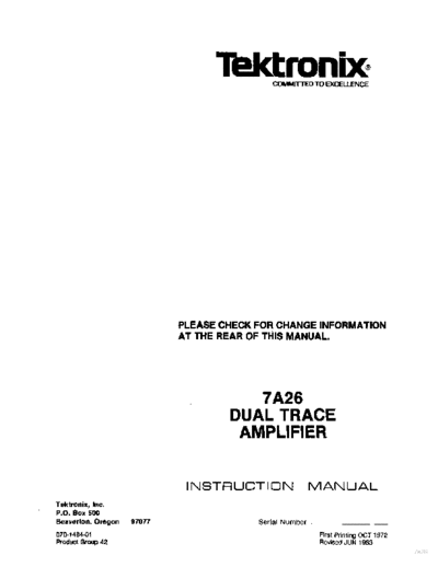 Tektronix 7a26   Tektronix 7a26 .pdf