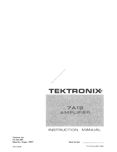 Tektronix 7a191  Tektronix 7a191.pdf